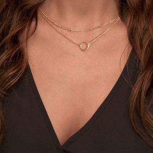 Dainty Gold Necklace Set